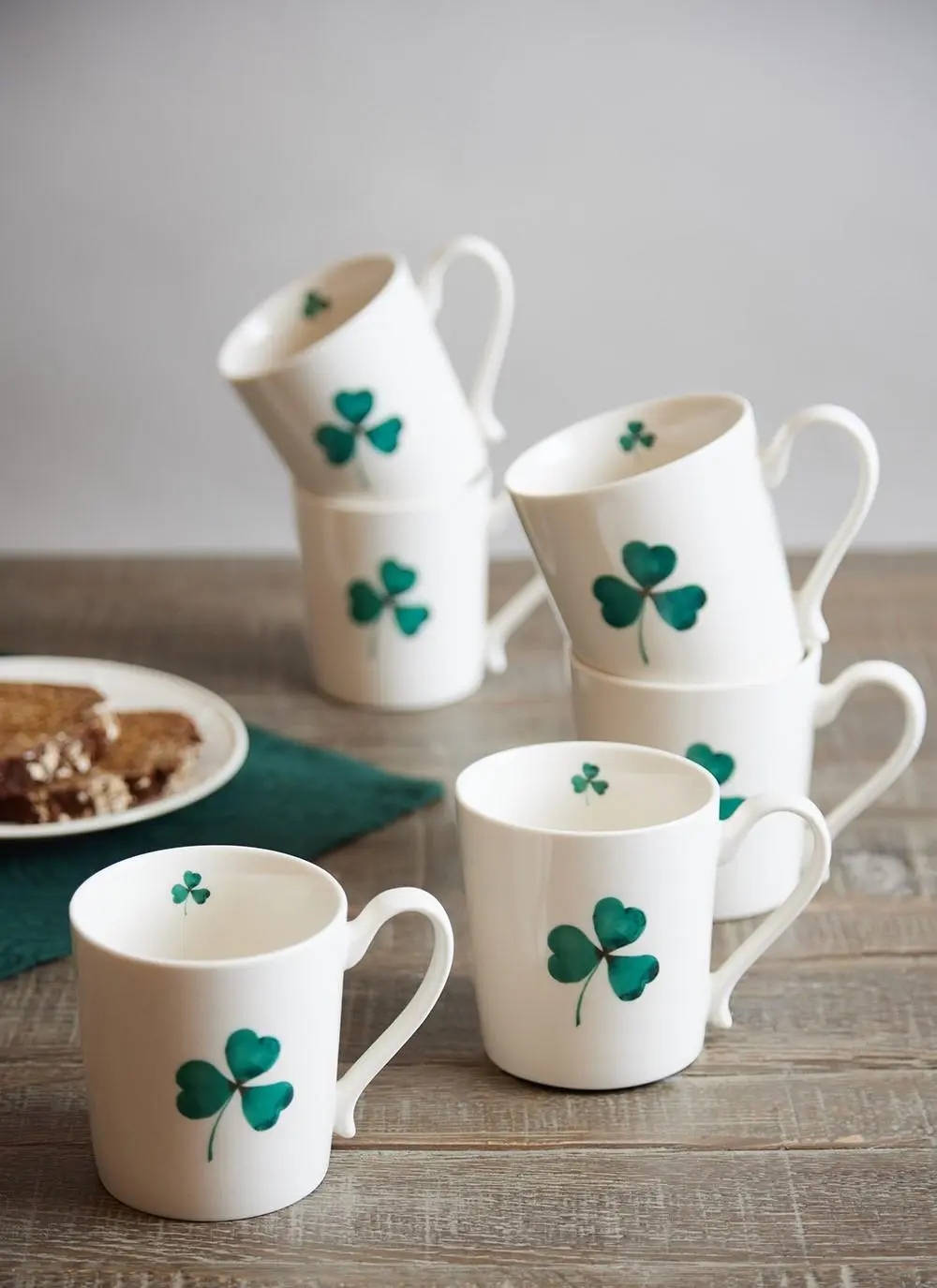 Shamrock Mugs Set of 6